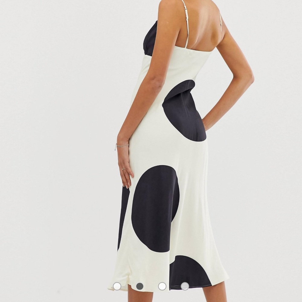 Slip dress with slouch neck line